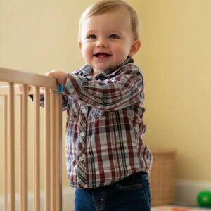 Quicksilver Plaid Button-Up Shirt size 12 Months